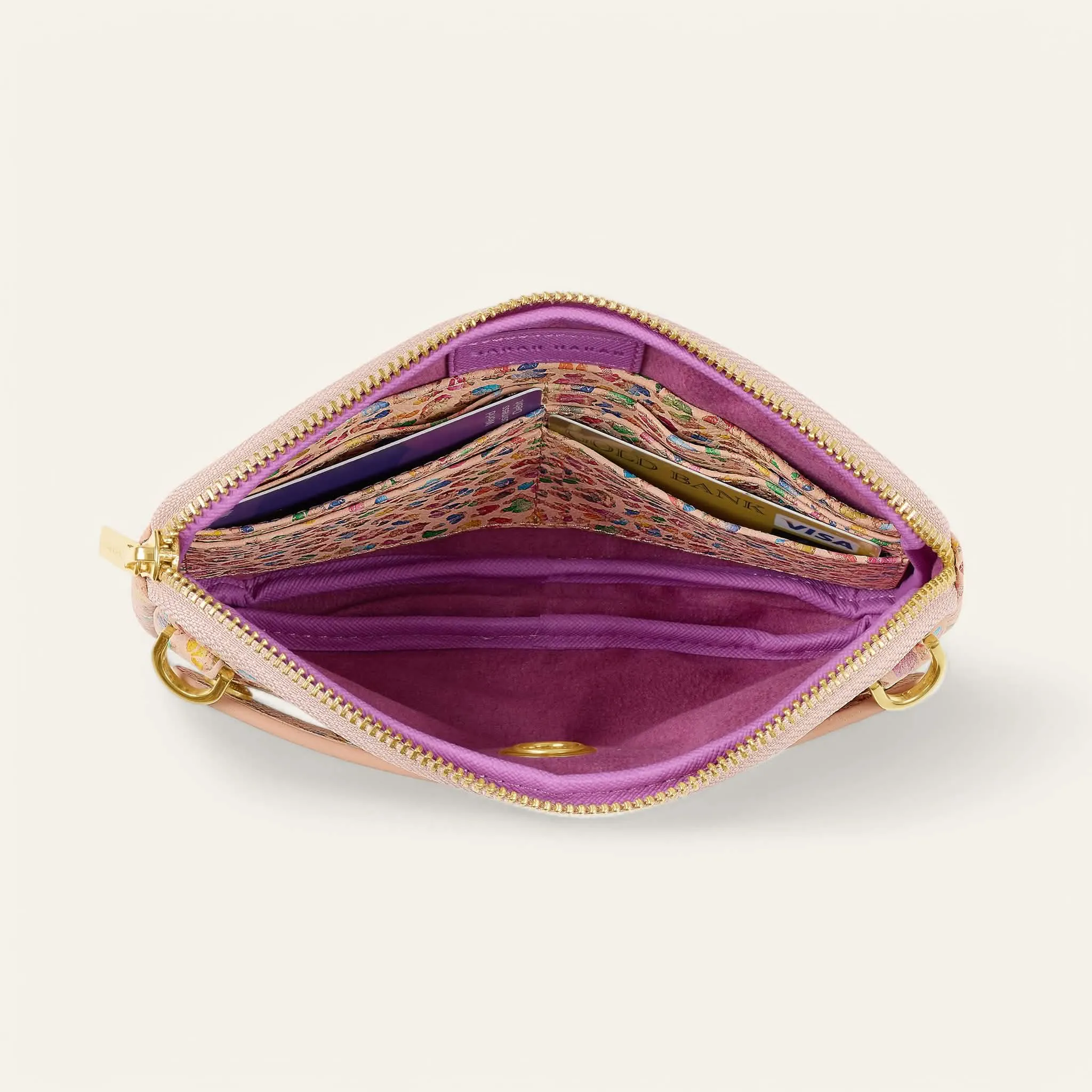 Millie Pouch | Confetti with Gold hardware
