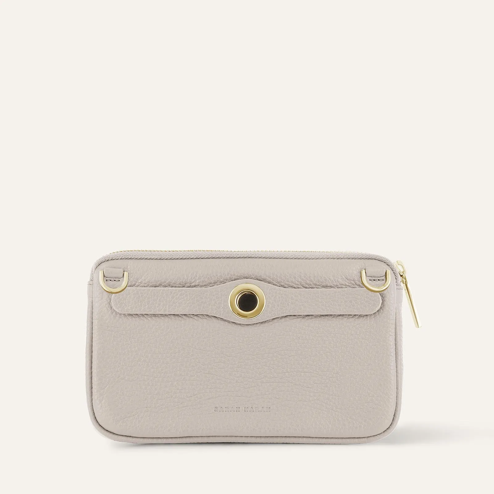 Millie Pouch | Porcelain with Gold hardware