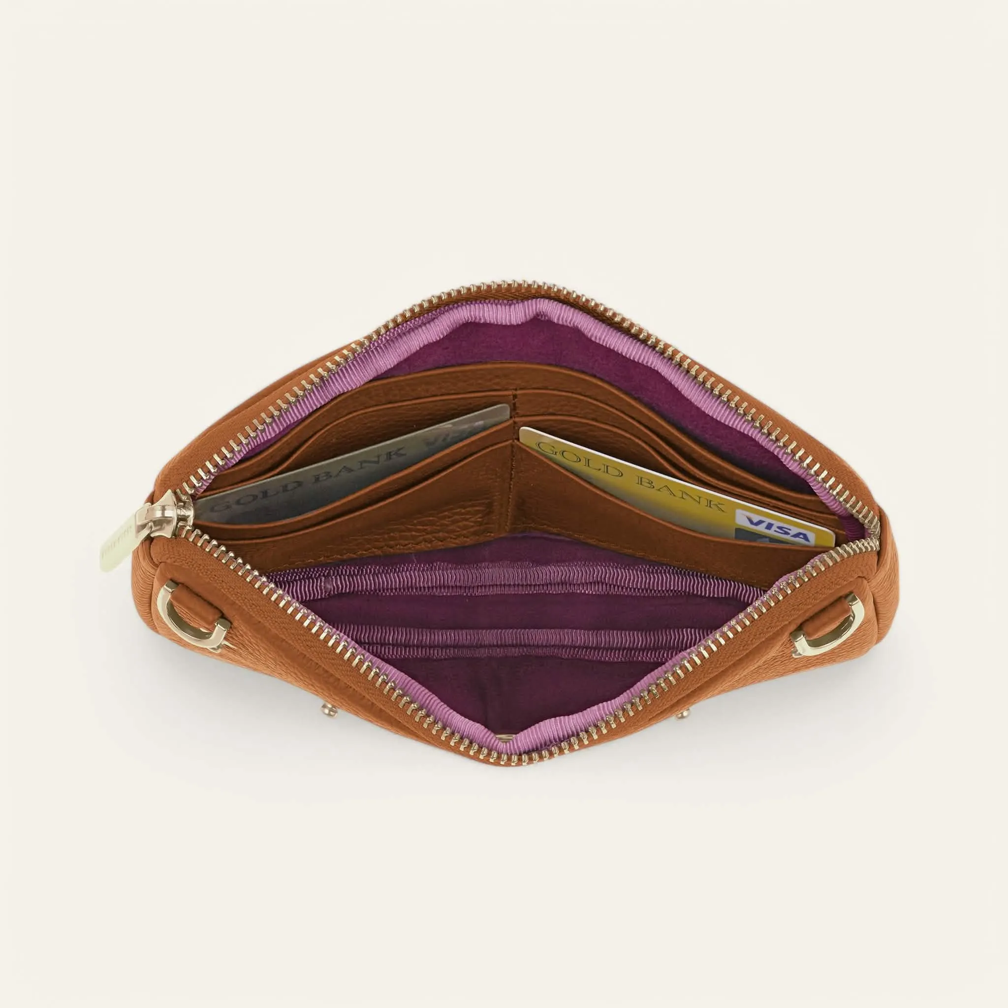 Millie Pouch | Tan with Gold hardware