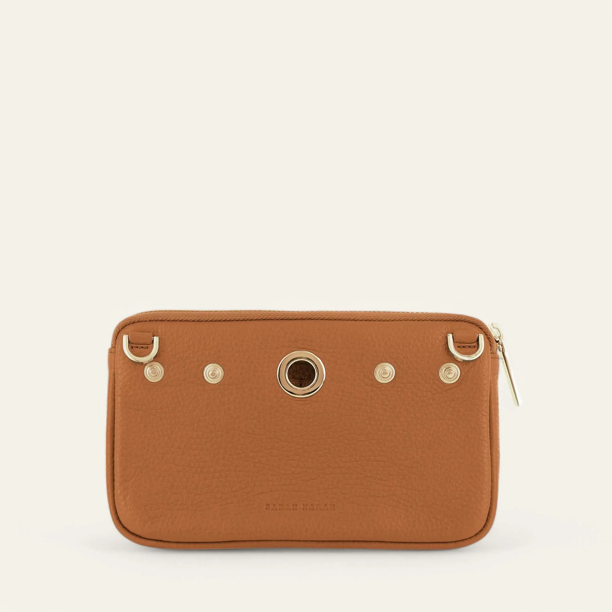 Millie Pouch | Tan with Gold hardware