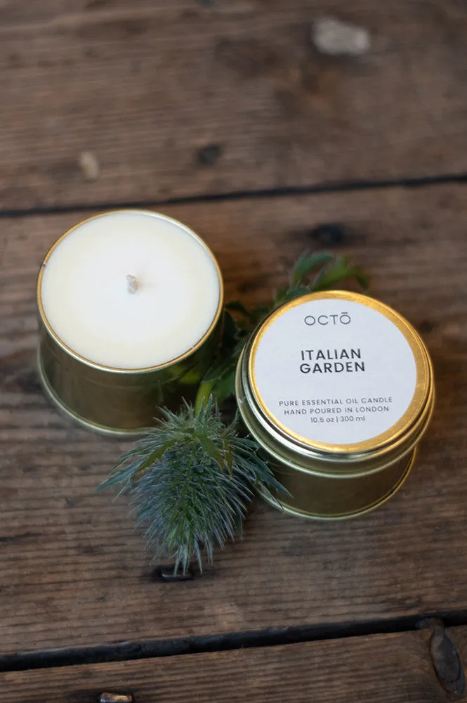 Octo London Italian Garden Travel Tin Candle