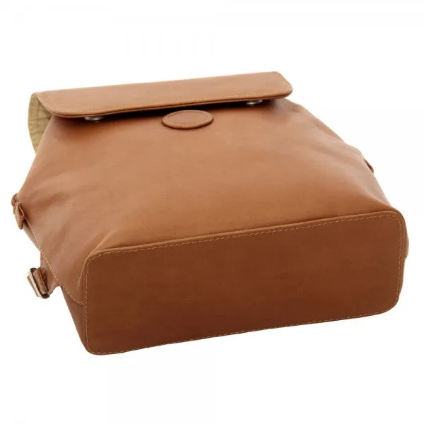 Piel Leather Flap Over Button Backpack