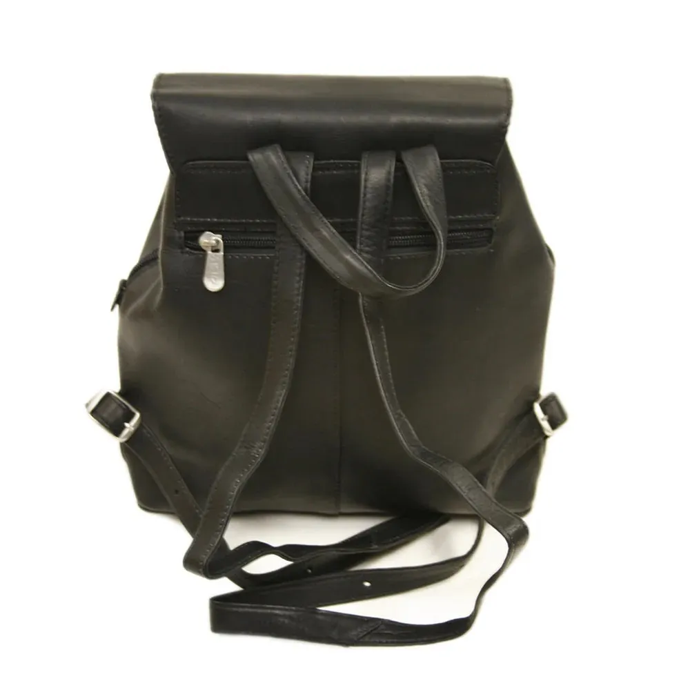 Piel Leather Flap Over Button Backpack