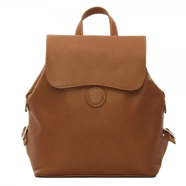 Piel Leather Flap Over Button Backpack