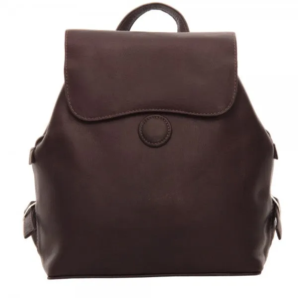 Piel Leather Flap Over Button Backpack