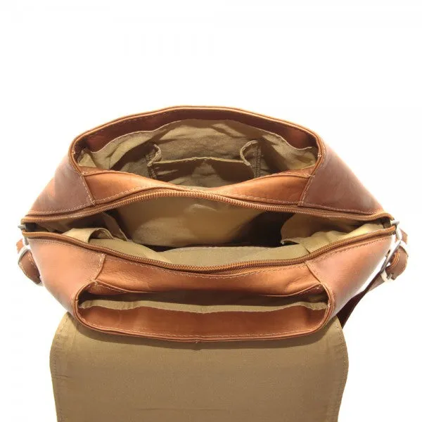 Piel Leather Flap Over Button Backpack