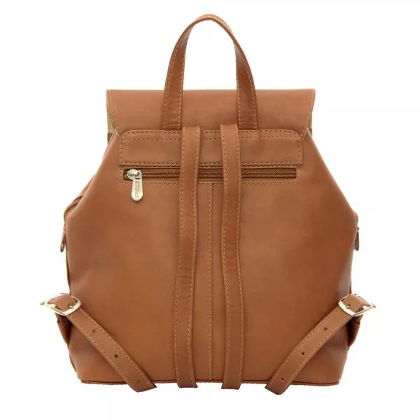 Piel Leather Flap Over Button Backpack