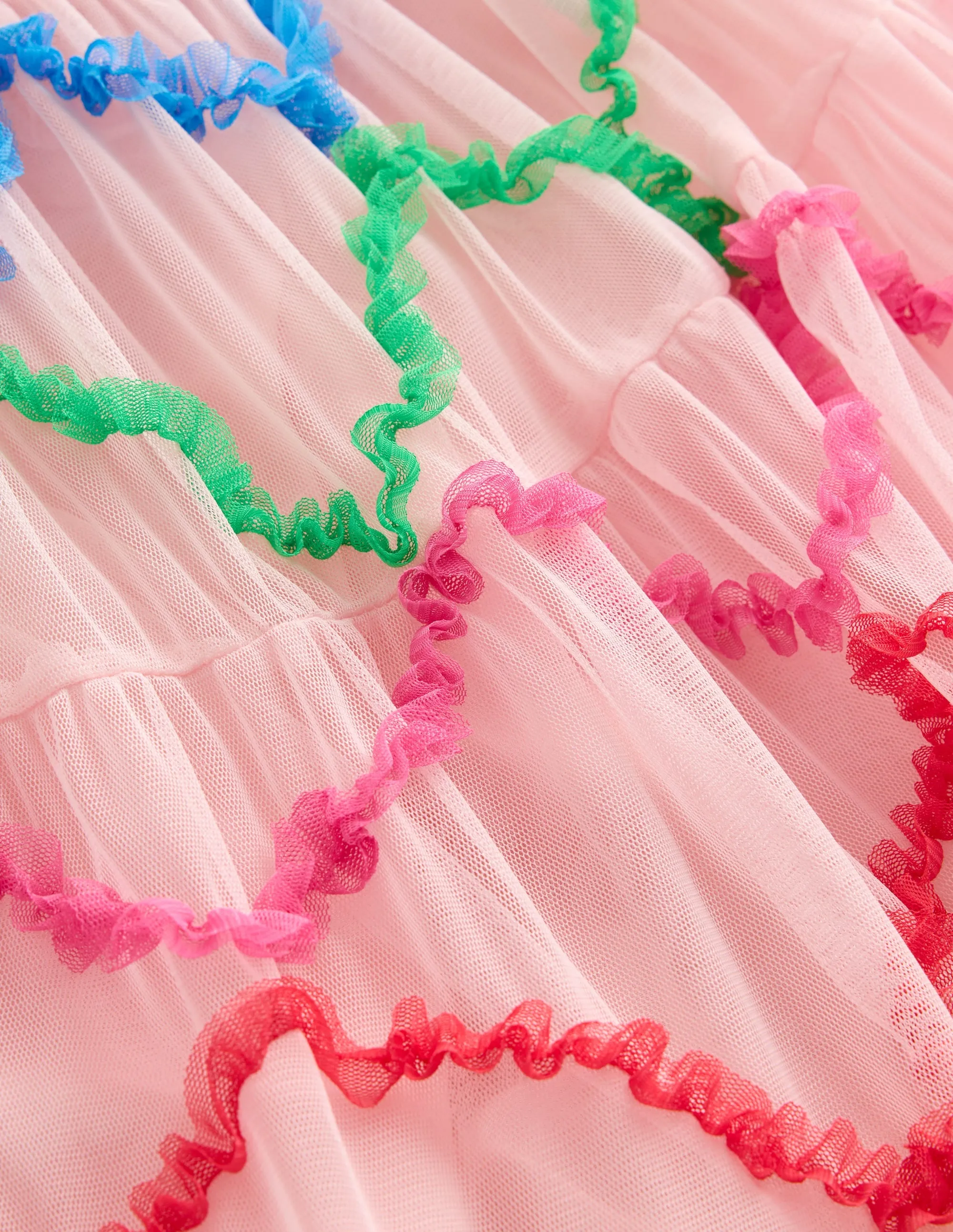 Rainbow Ombre Tulle Dress-Chalk Pink Diamond