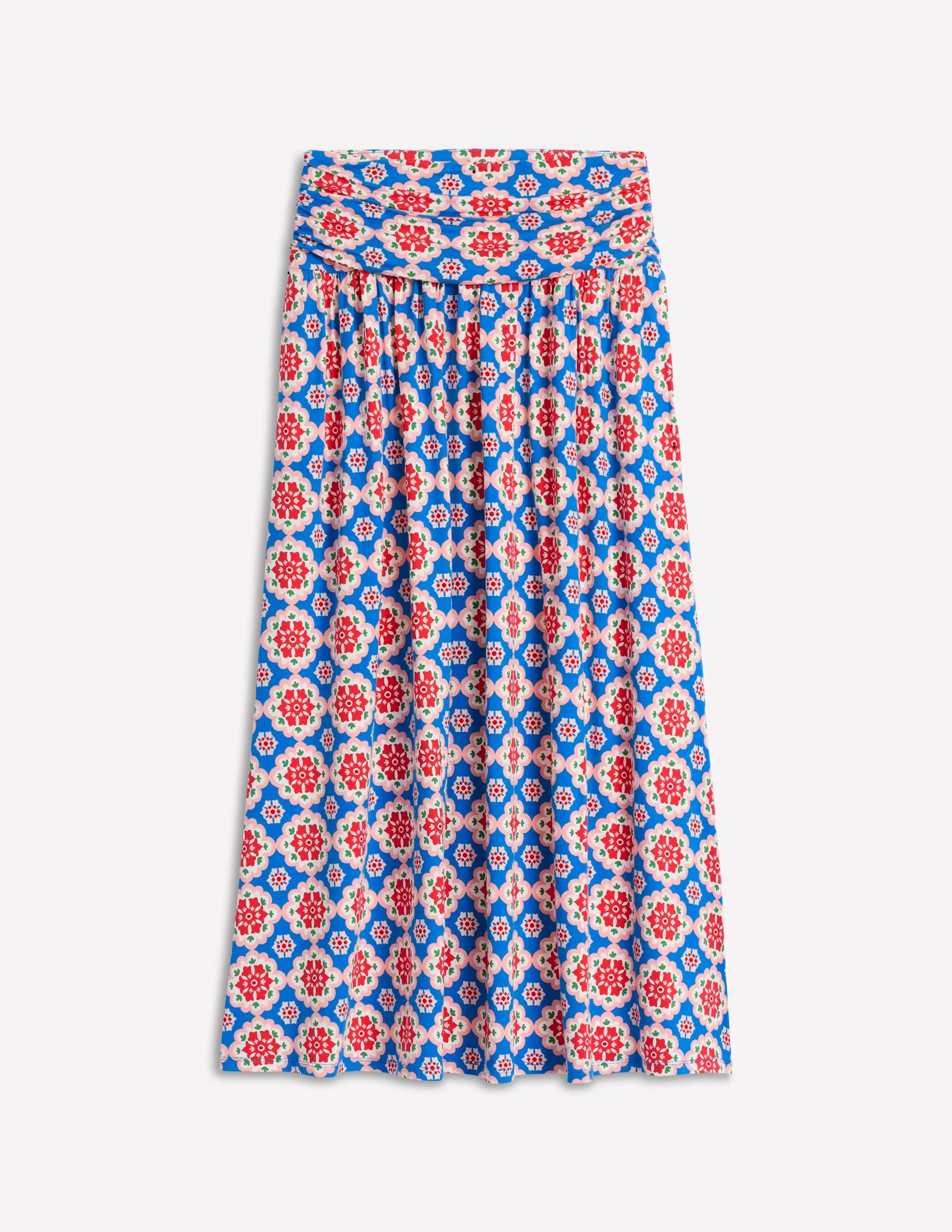 Rosaline Jersey Skirt-Cerulean Blue. Bloom Geo
