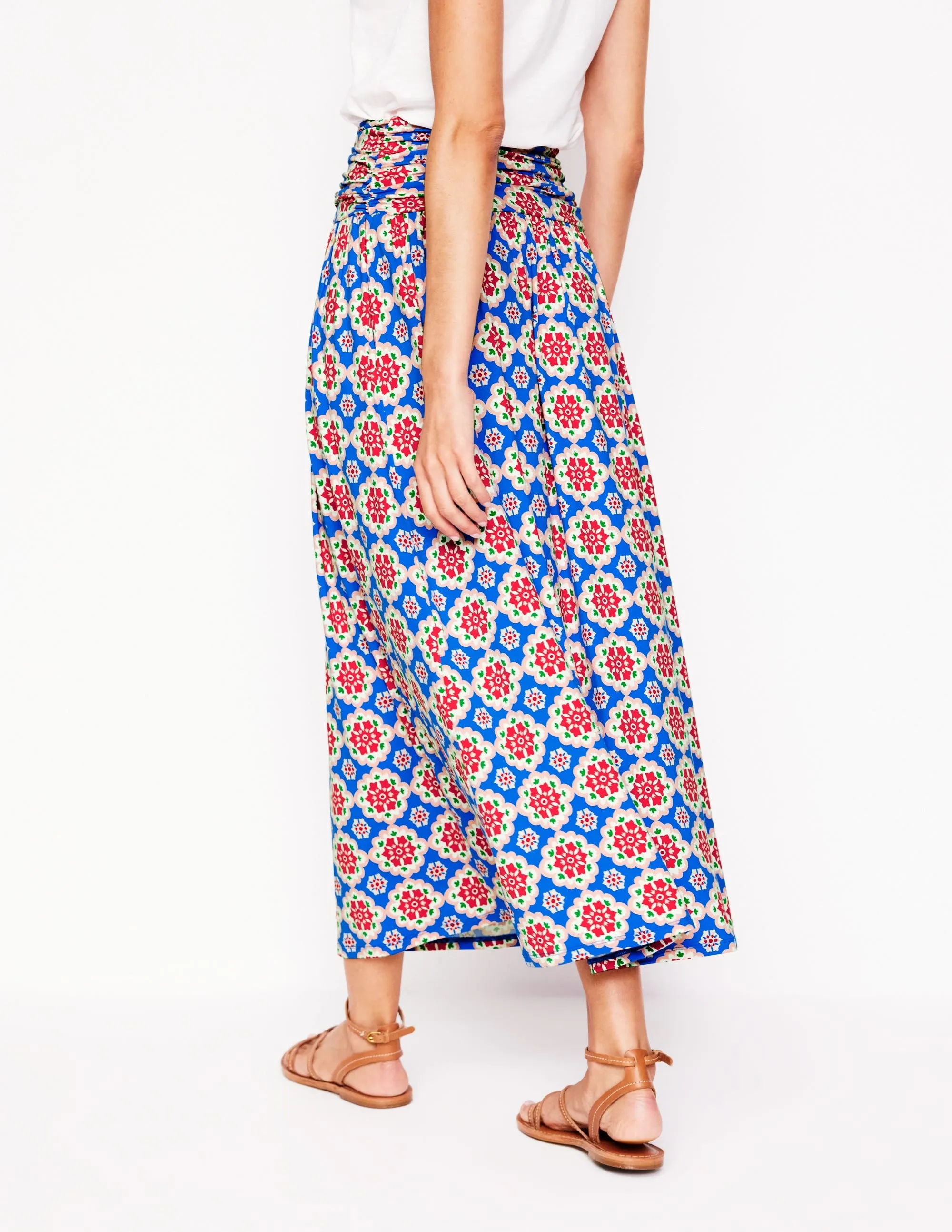 Rosaline Jersey Skirt-Cerulean Blue. Bloom Geo