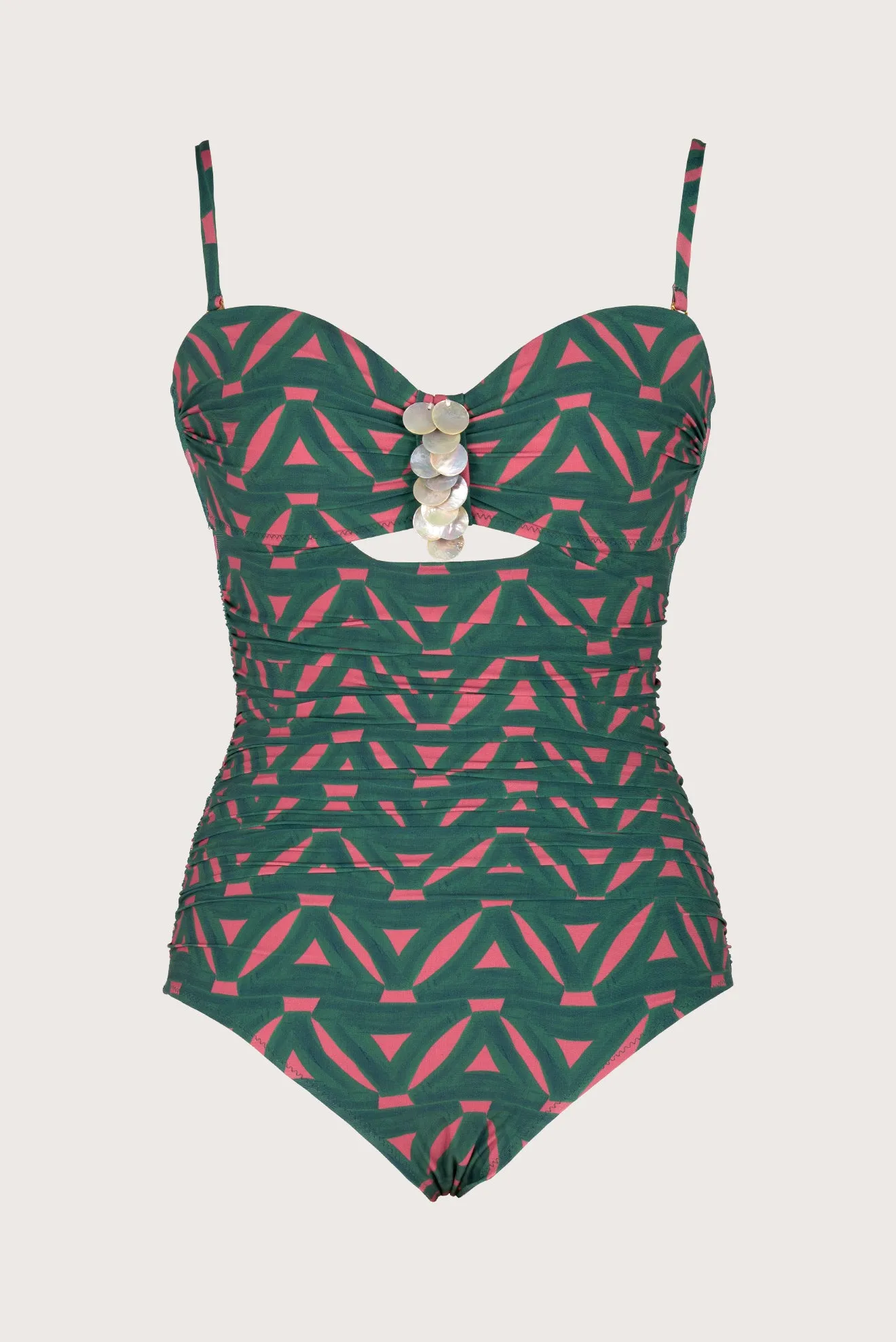 Ruched Strapless One-Piece Troyes