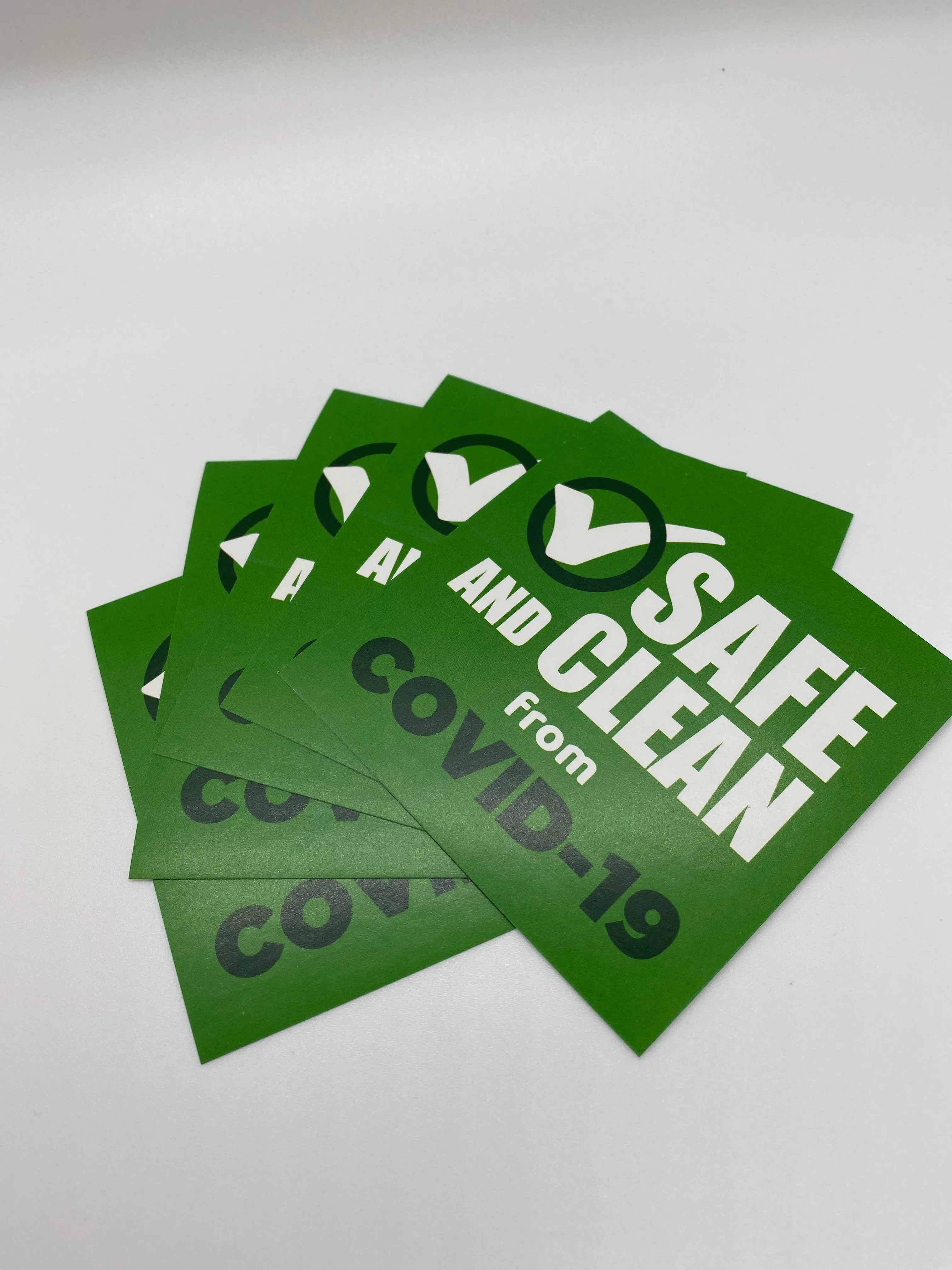 Safe and Clean from Covid-19 Stickers *100 Count*