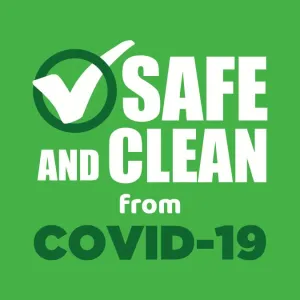 Safe and Clean from Covid-19 Stickers *100 Count*