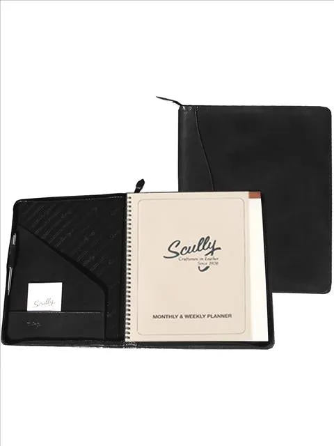 Scully Leather Soft Plonge Zip Planner Assorted Colors