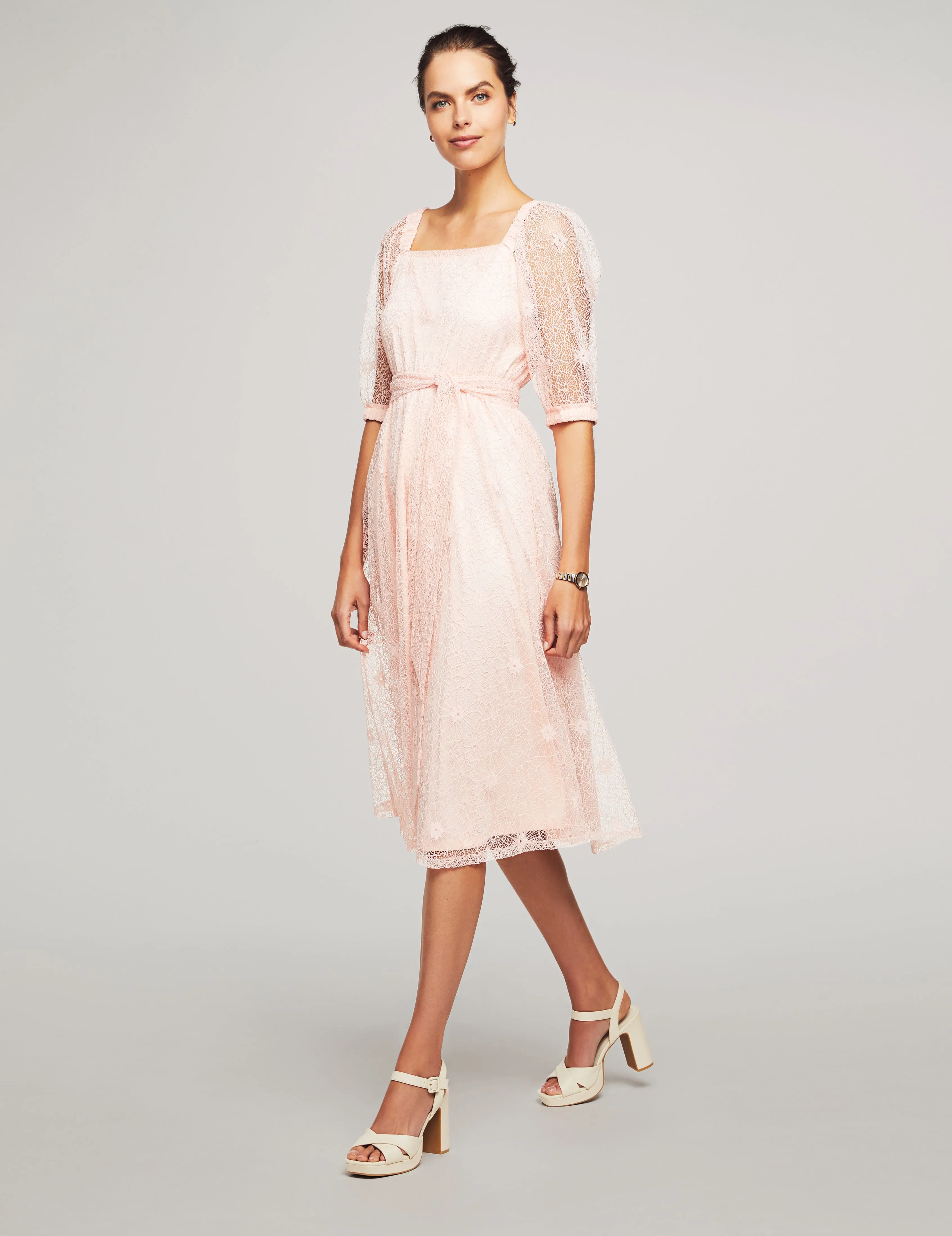 Square Neck Fit & Flare Dress - Sale