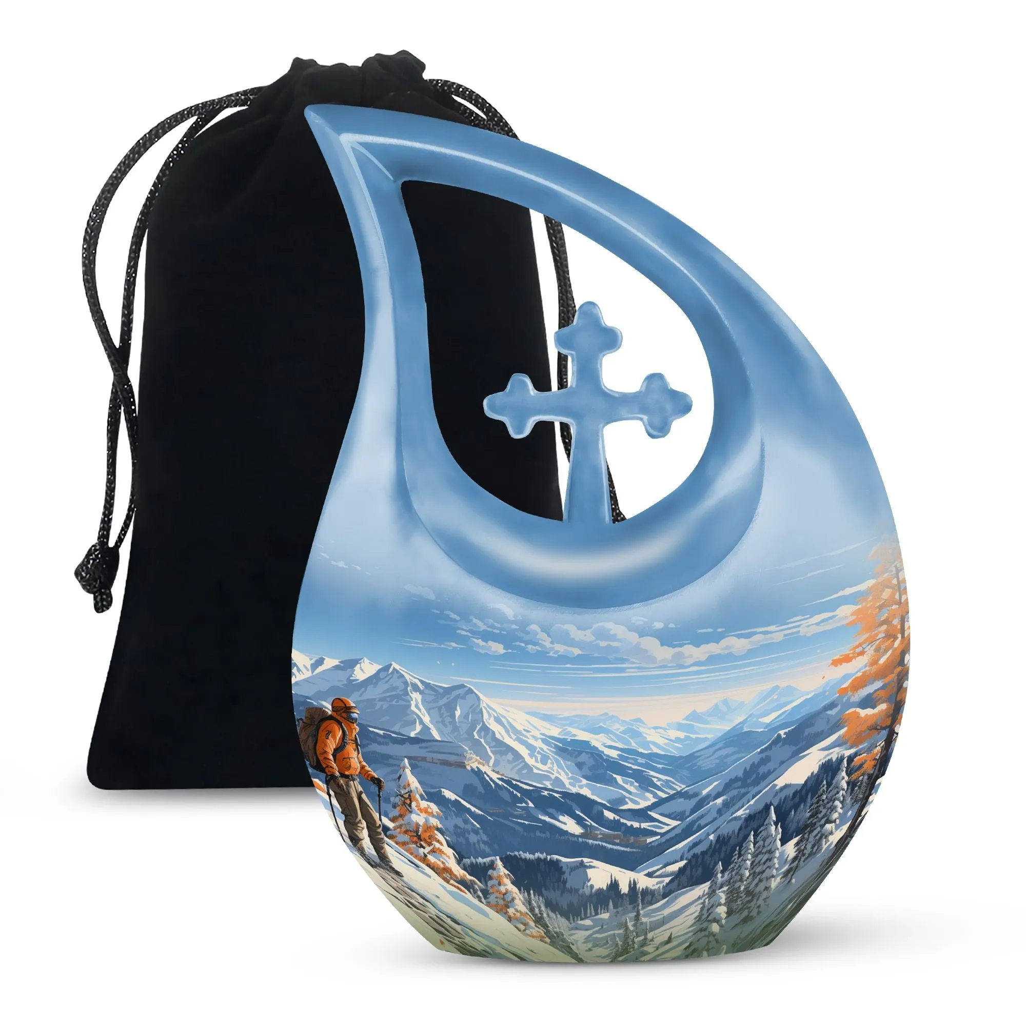 Winter Wanderlust Remembrance: Designer Memorial Urn