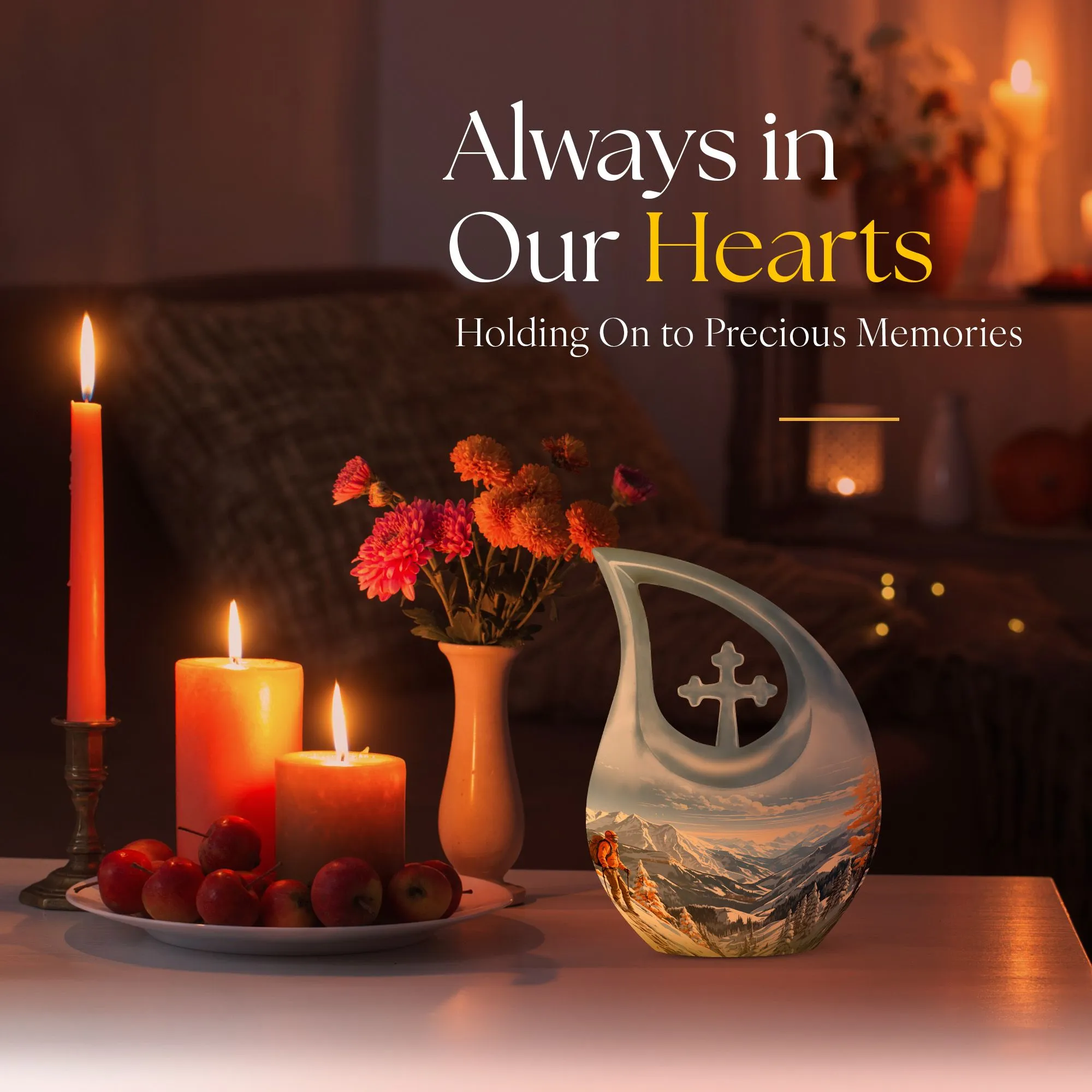 Winter Wanderlust Remembrance: Designer Memorial Urn