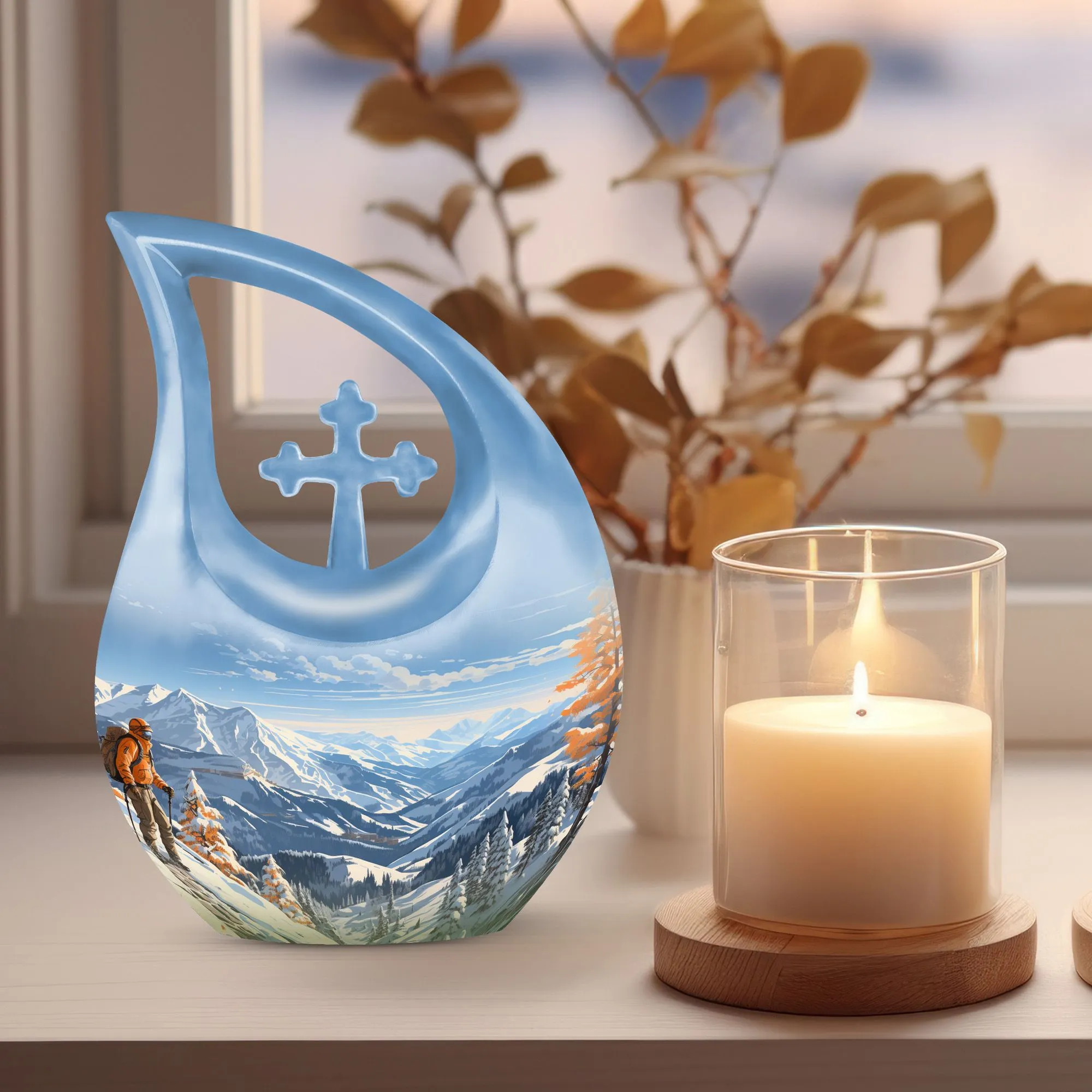 Winter Wanderlust Remembrance: Designer Memorial Urn