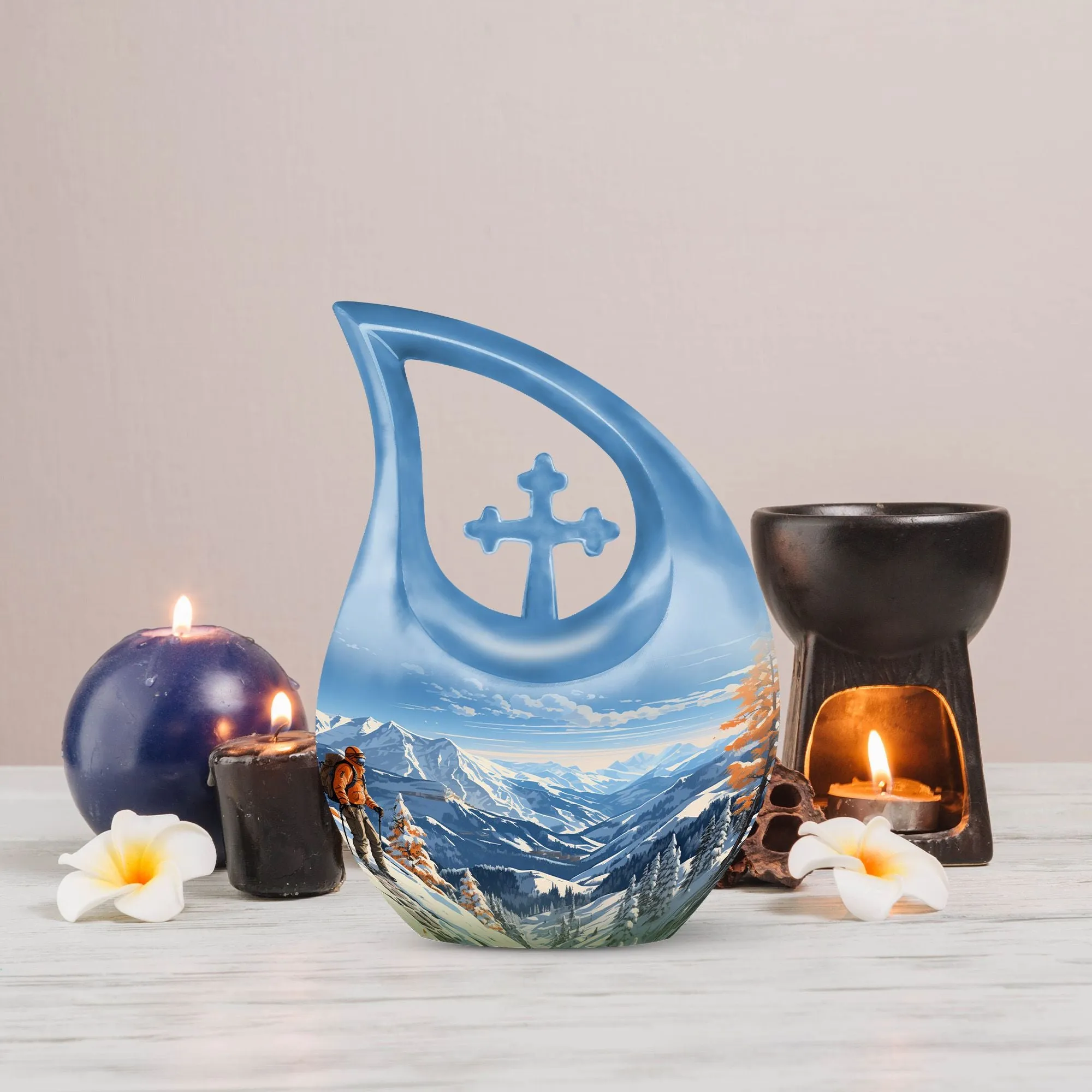 Winter Wanderlust Remembrance: Designer Memorial Urn