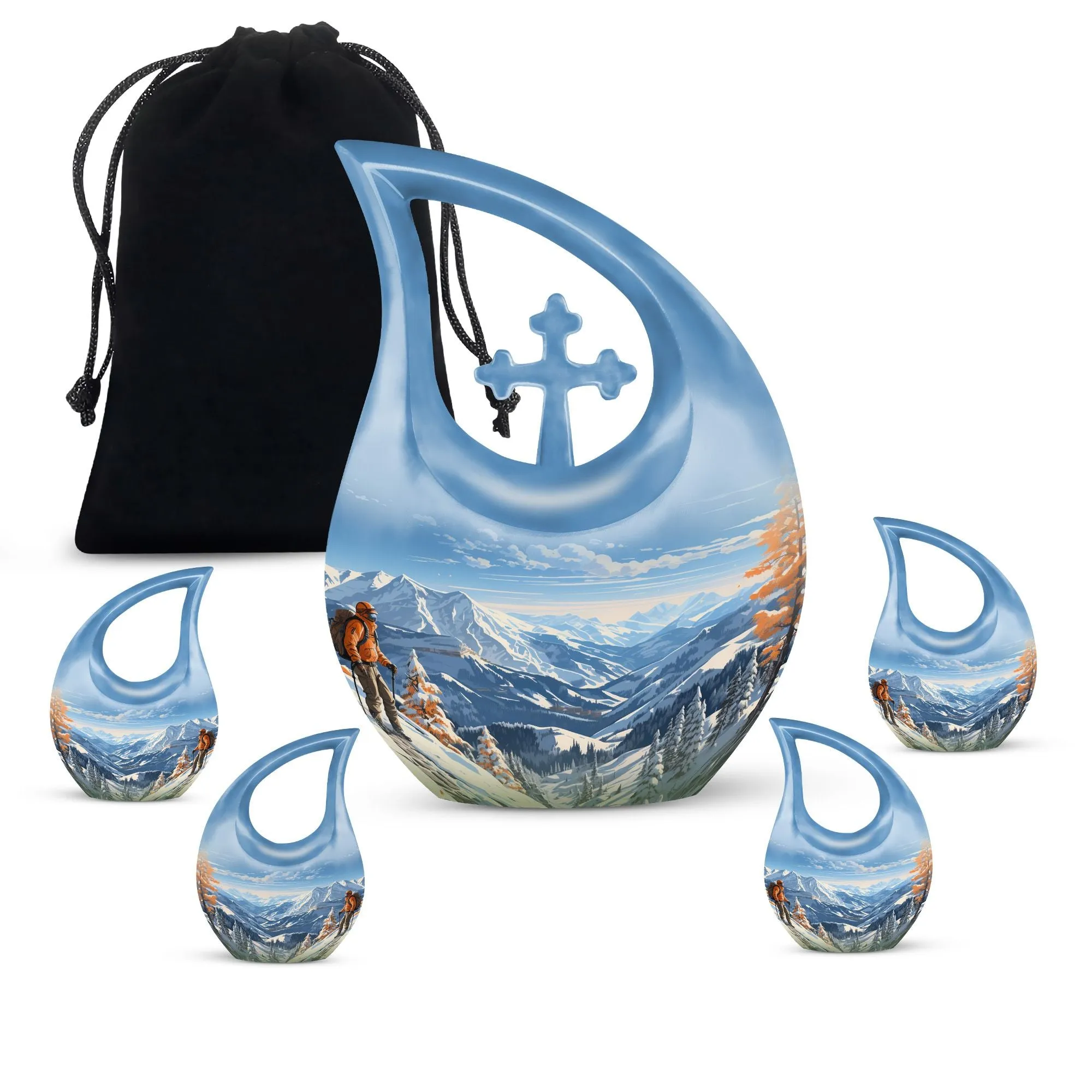 Winter Wanderlust Remembrance: Designer Memorial Urn